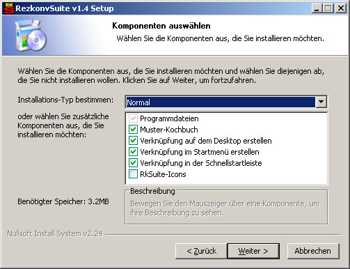 Installationsumfang